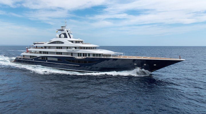Profile of completed Lurssen Yacht TIS